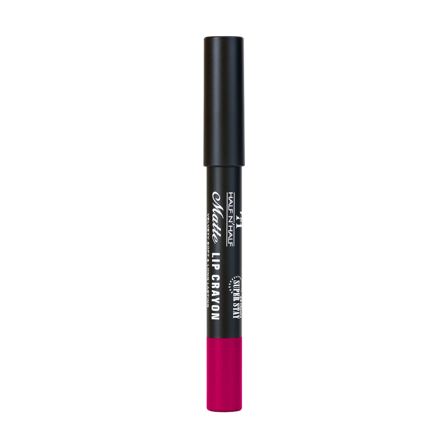 Half N Half Matte Velvet Soft & Long Lasting 24h Super Stay Lip Crayon - Candy-crush