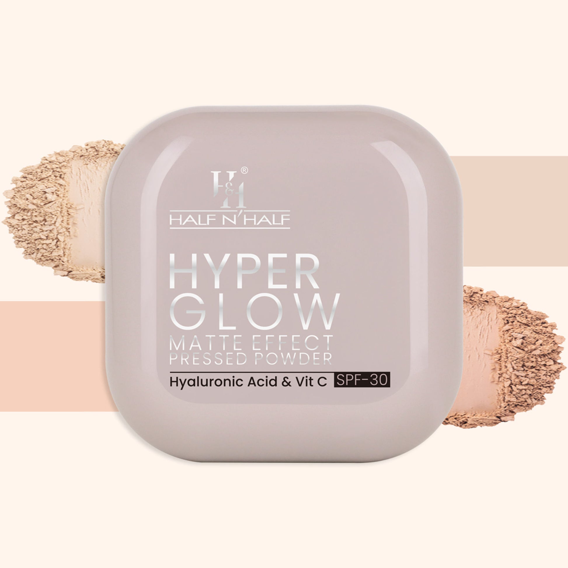 Half N Half Hyper Glow Matte Effect Pressed Powder - 01 Ivory Glow