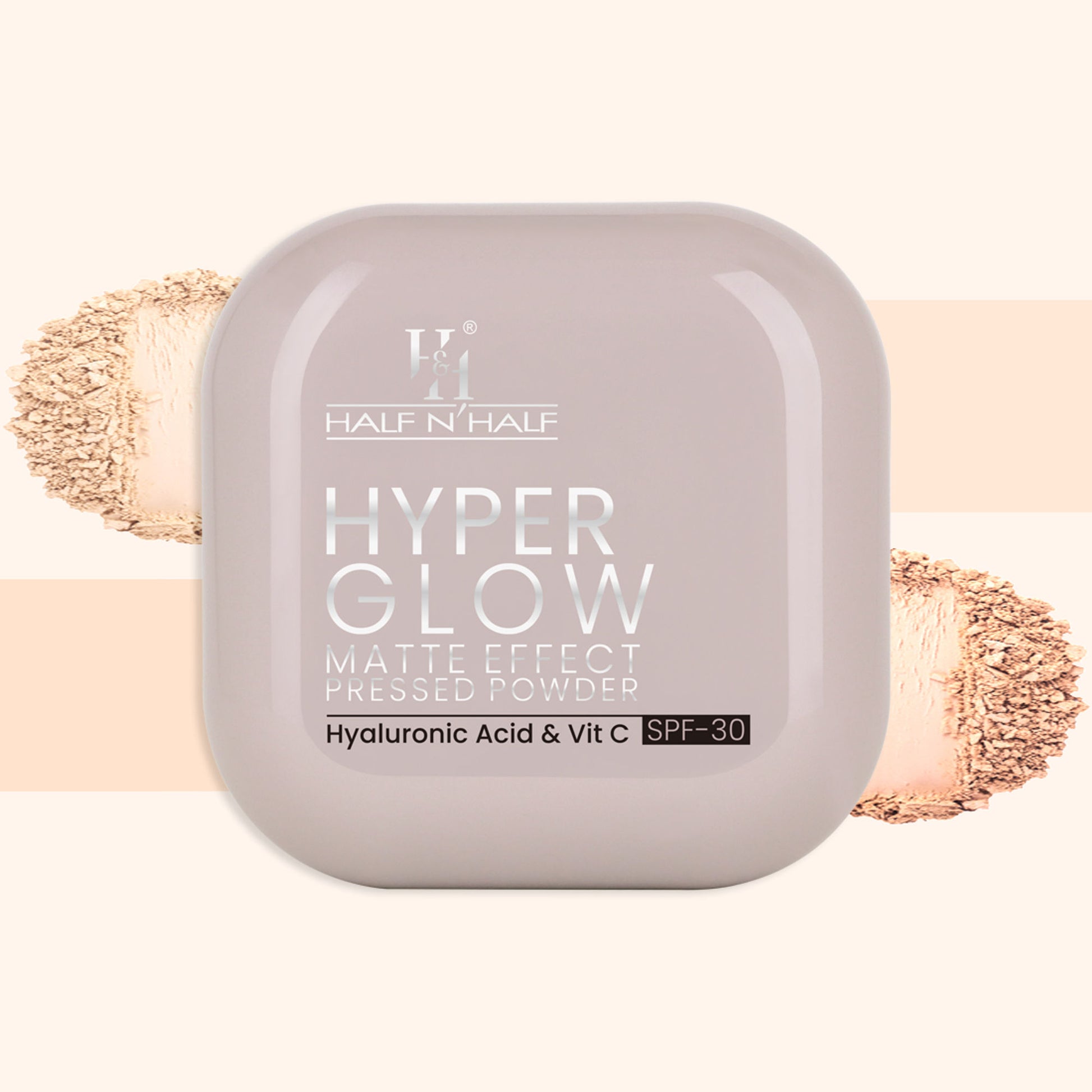 Half N Half Hyper Glow Matte Effect Pressed Powder - 02 Nude Glow