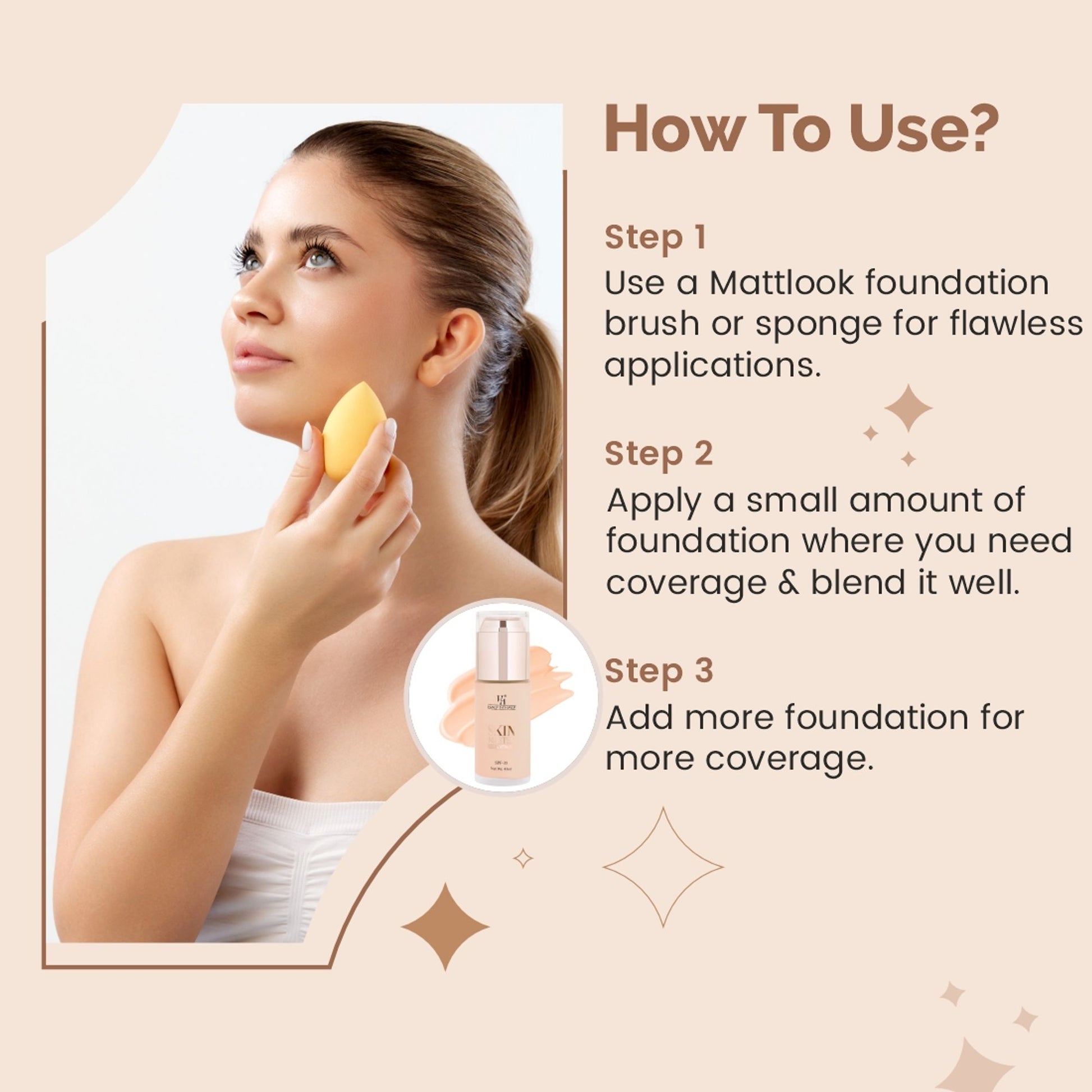 Half N Half Skin Master Weightless Matt Finish Foundation - 01 Fair Ivory