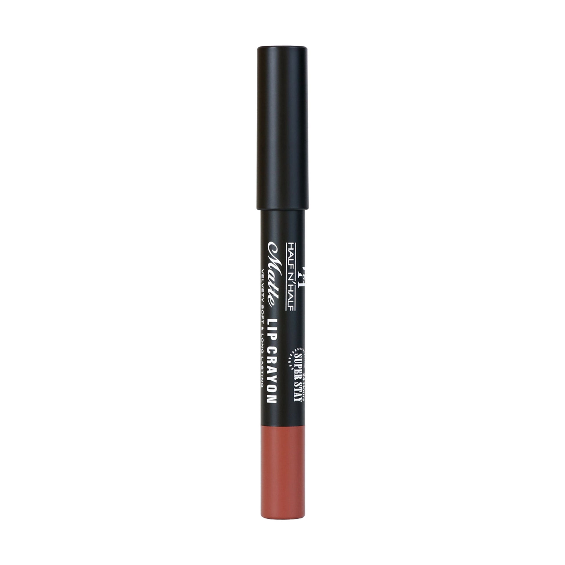 Half N Half Matte Velvet Soft & Long Lasting 24h Super Stay Lip Crayon - 27 Spiced