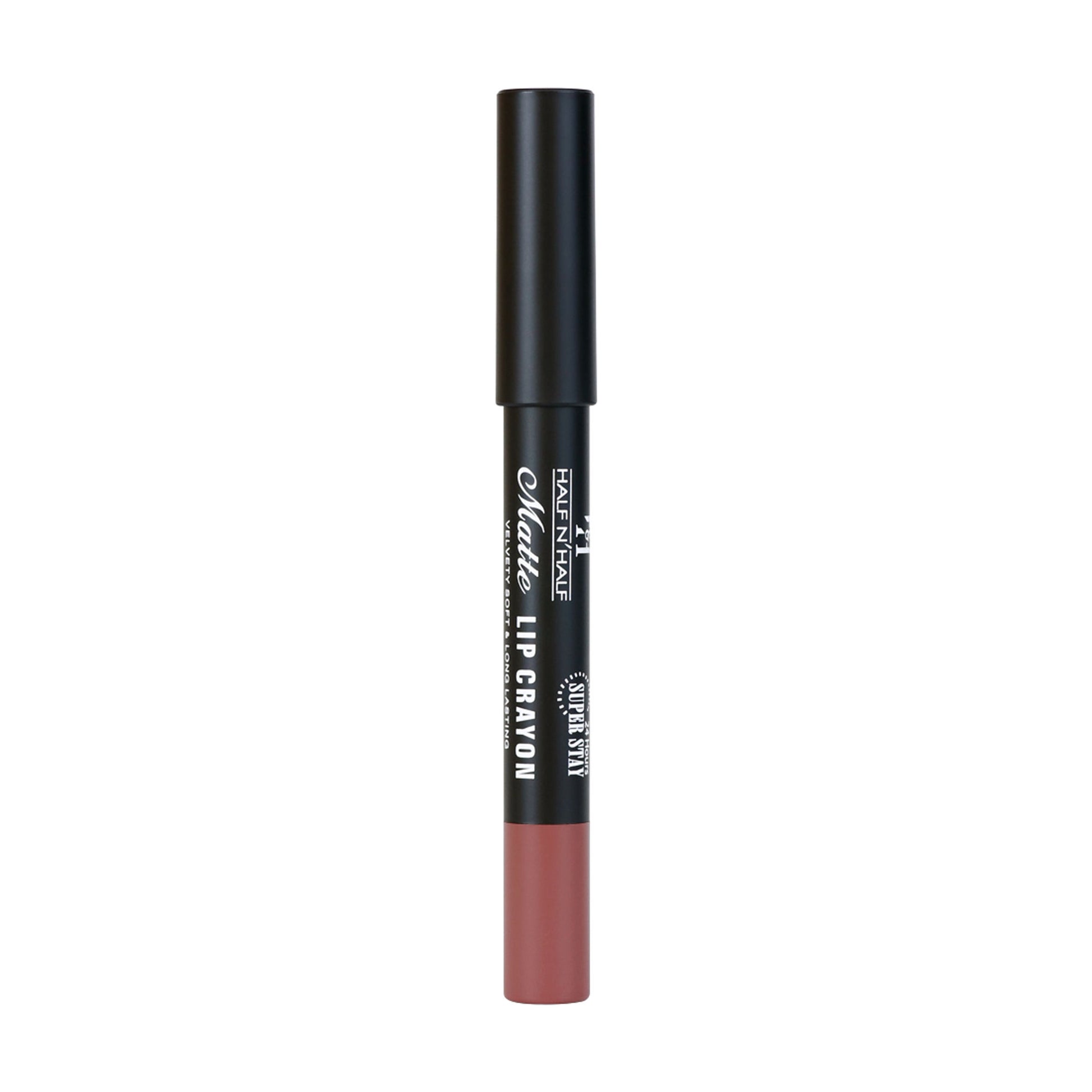 Half N Half Matte Velvet Soft & Long Lasting 24h Super Stay Lip Crayon - 29 Naked Buff
