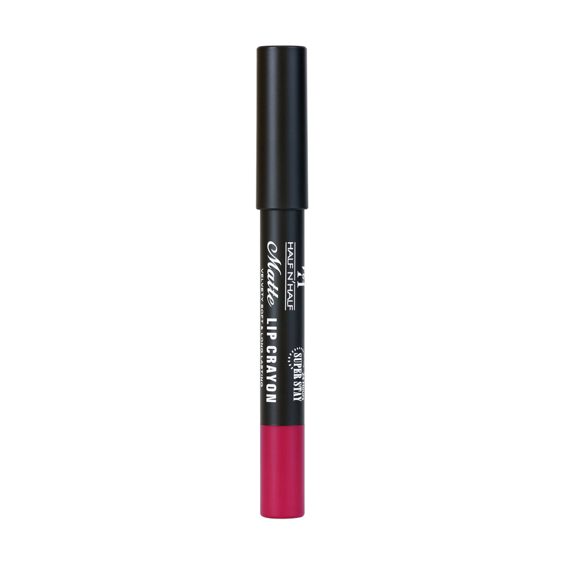 Half N Half Matte Velvet Soft & Long Lasting 24h Super Stay Lip Crayon - 32 Pink Glare