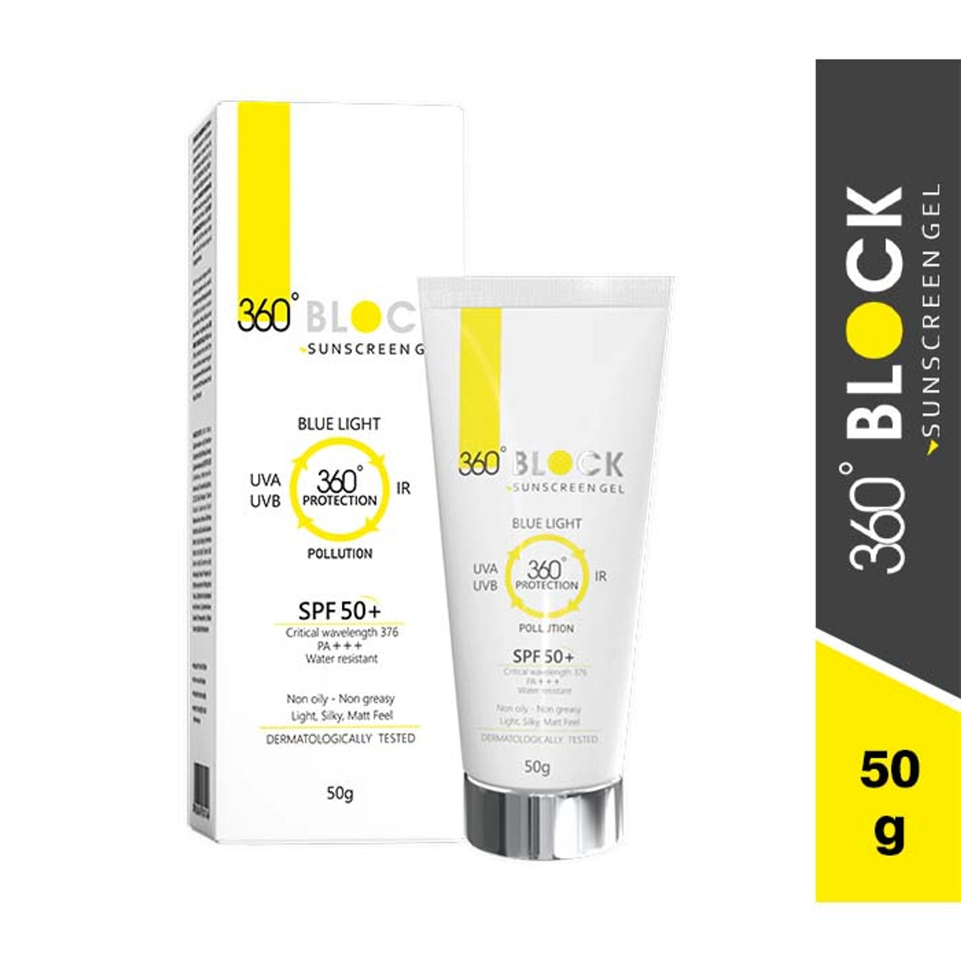360 Block Sunscreen Gel With SPF 50+