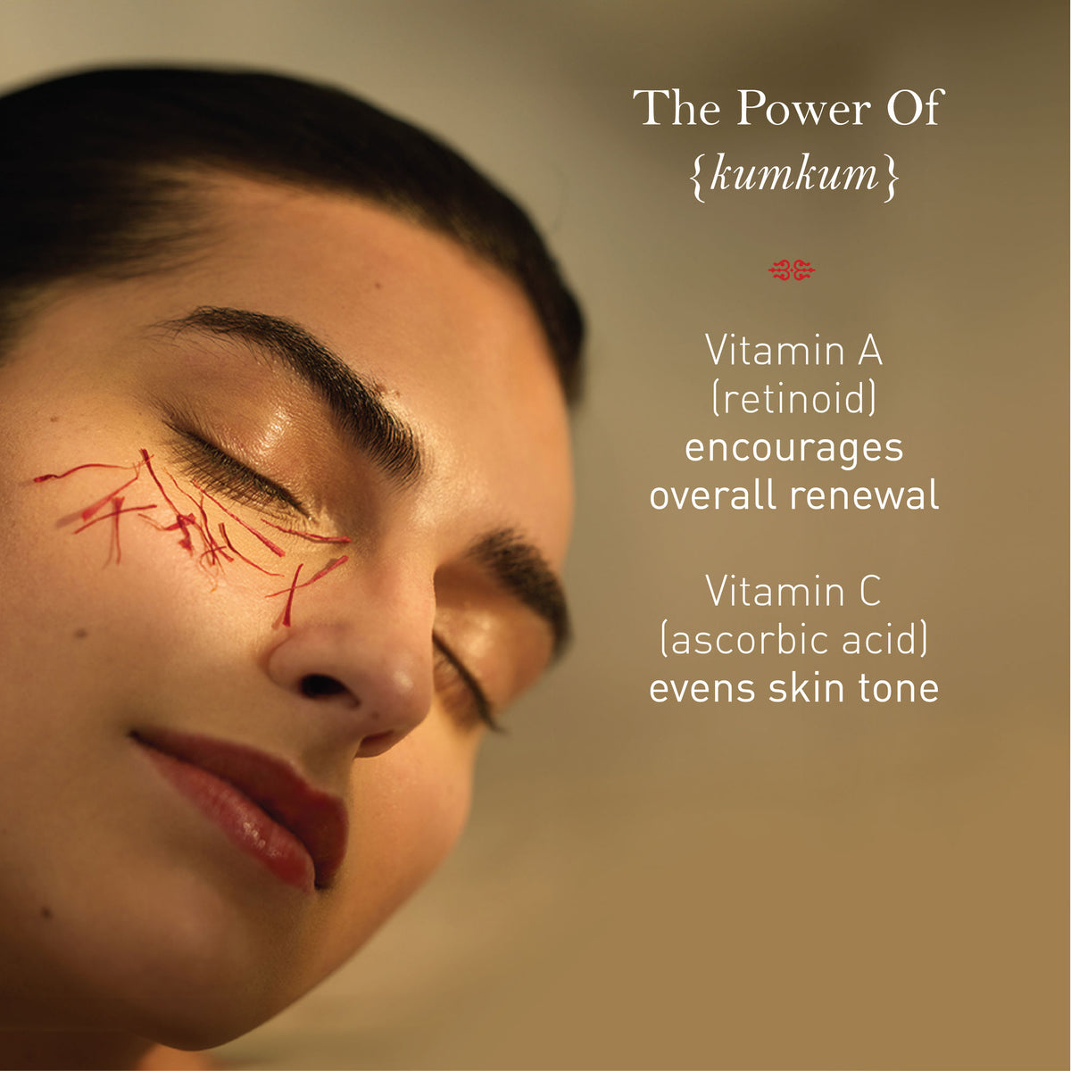 Kama Ayurveda Kumkumadi Thailam Ayurvedic night serum with a glass bottle and dropper, designed for radiant skin.