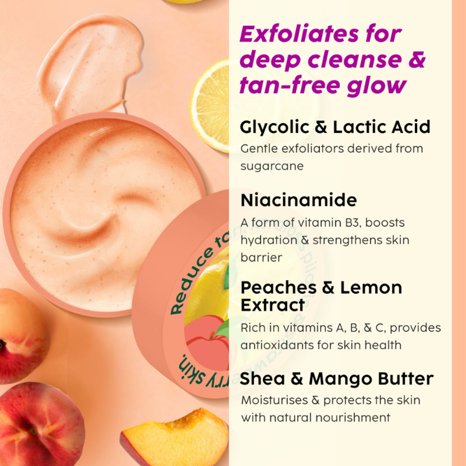 Plix Peaches & Lemon Detan Bump Eraser Scrub