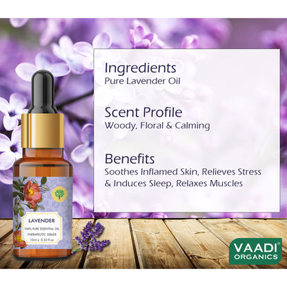Vaadi Herbals Lavender 100% Pure Essential Oil Therapeutic Grade