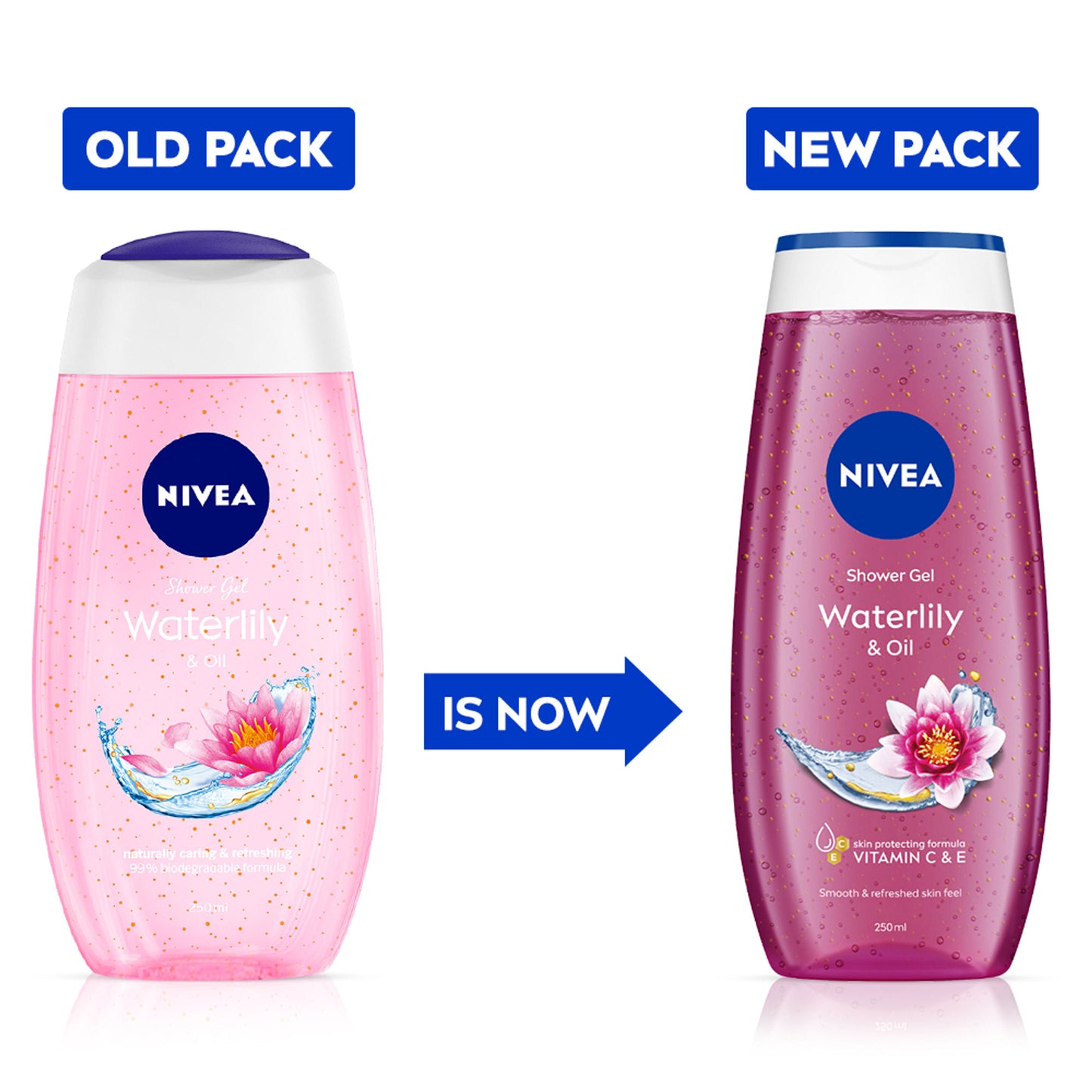 NIVEA Waterlily & care oil Body wash for long-lasting freshness