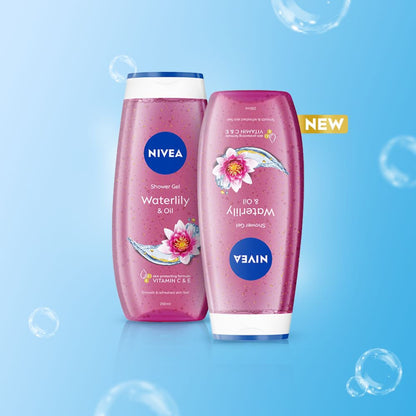 NIVEA Waterlily & care oil Body wash for long-lasting freshness