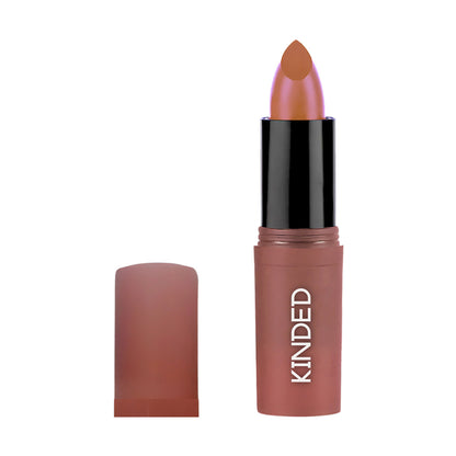 KINDED Satin Saga Bullet Creamy Lipstick With Satin Finish & Vitamin E - 02 Rusty Brown