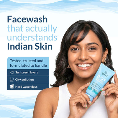 Qurez Daily Clearing Facewash With 10% Rice Water, 1% Salicylic Acid & Dermatologically Tested