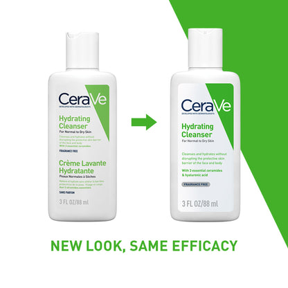 CeraVe Hydrating Cleanser Non-Foaming Face Wash for Dry Skin with Ceramides, Dermatologist Recommend