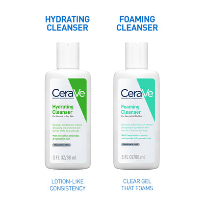CeraVe Hydrating Cleanser Non-Foaming Face Wash for Dry Skin with Ceramides, Dermatologist Recommend