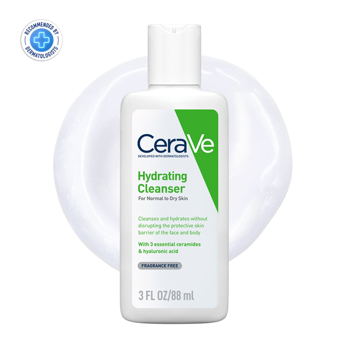 CeraVe Hydrating Cleanser Non-Foaming Face Wash for Dry Skin with Ceramides, Dermatologist Recommend
