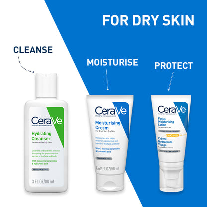 CeraVe Hydrating Cleanser Non-Foaming Face Wash for Dry Skin with Ceramides, Dermatologist Recommend
