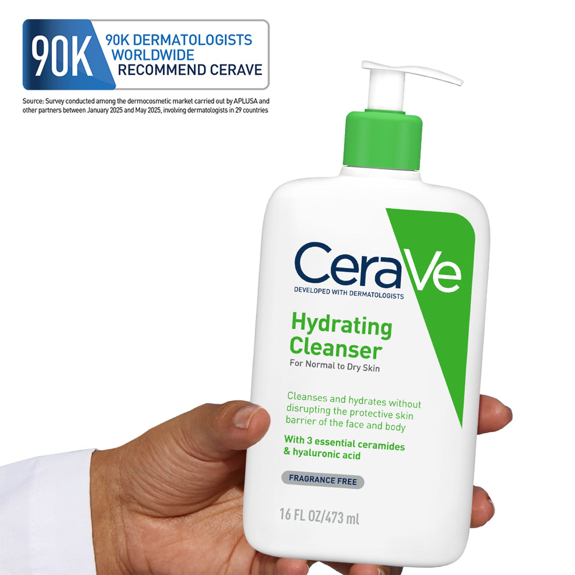 CeraVe Hydrating Cleanser Non-Foaming Face Wash for Dry Skin with Ceramides, Dermatologist Recommend