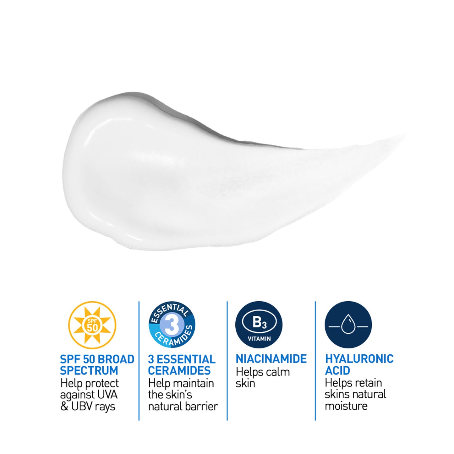 CeraVe AM Facial Moisturizier With Sunscreen SPF 50 UVB + UVA, Dermatologist Recommended Day Cream