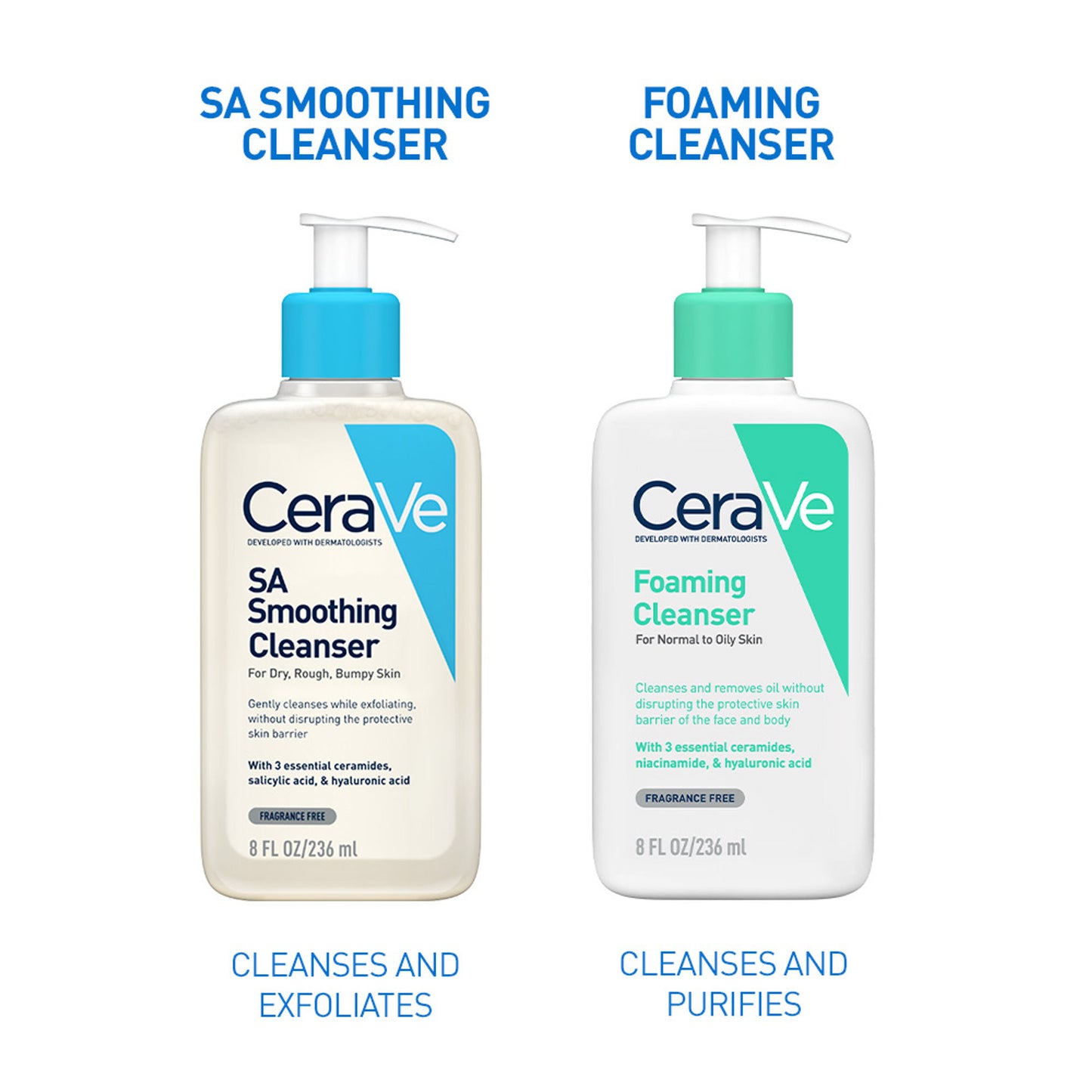 CeraVe SA Smoothing Cleanser For Dry, Rough & Bumpy Skin, Face Wash With Salicylic Acid & Ceramides