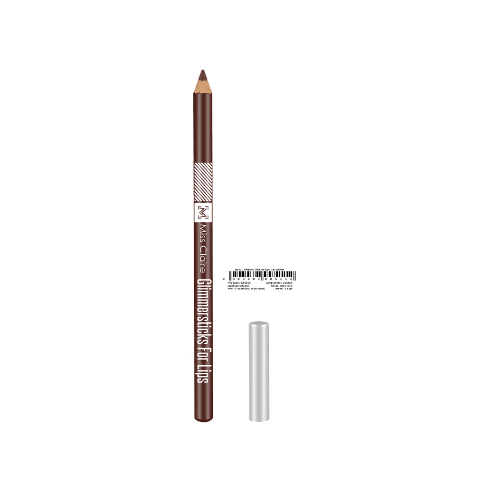Miss Claire Glimmersticks For Lips - Brown L-11