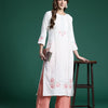 Indyancart IE Floral Embroidered Thread Work Kurta