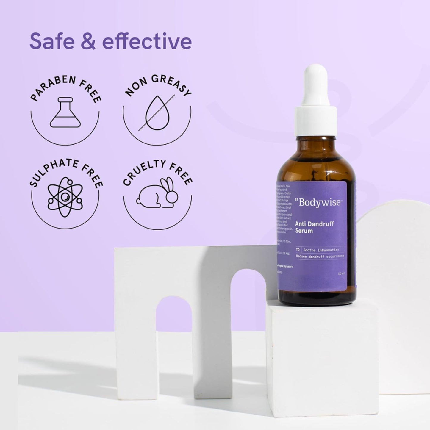 Be Bodywise Anti Dandruff Hair Serum - Reduces Dandruff, Soothes Inflamed & Itchy Scalp