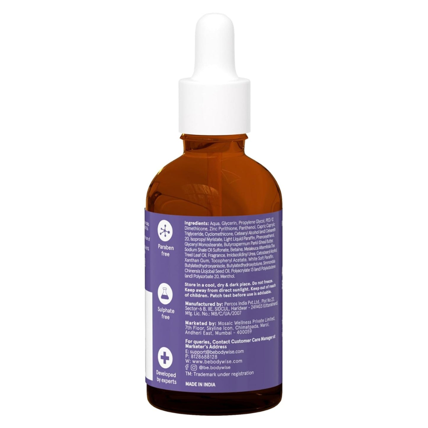 Be Bodywise Anti Dandruff Hair Serum - Reduces Dandruff, Soothes Inflamed & Itchy Scalp