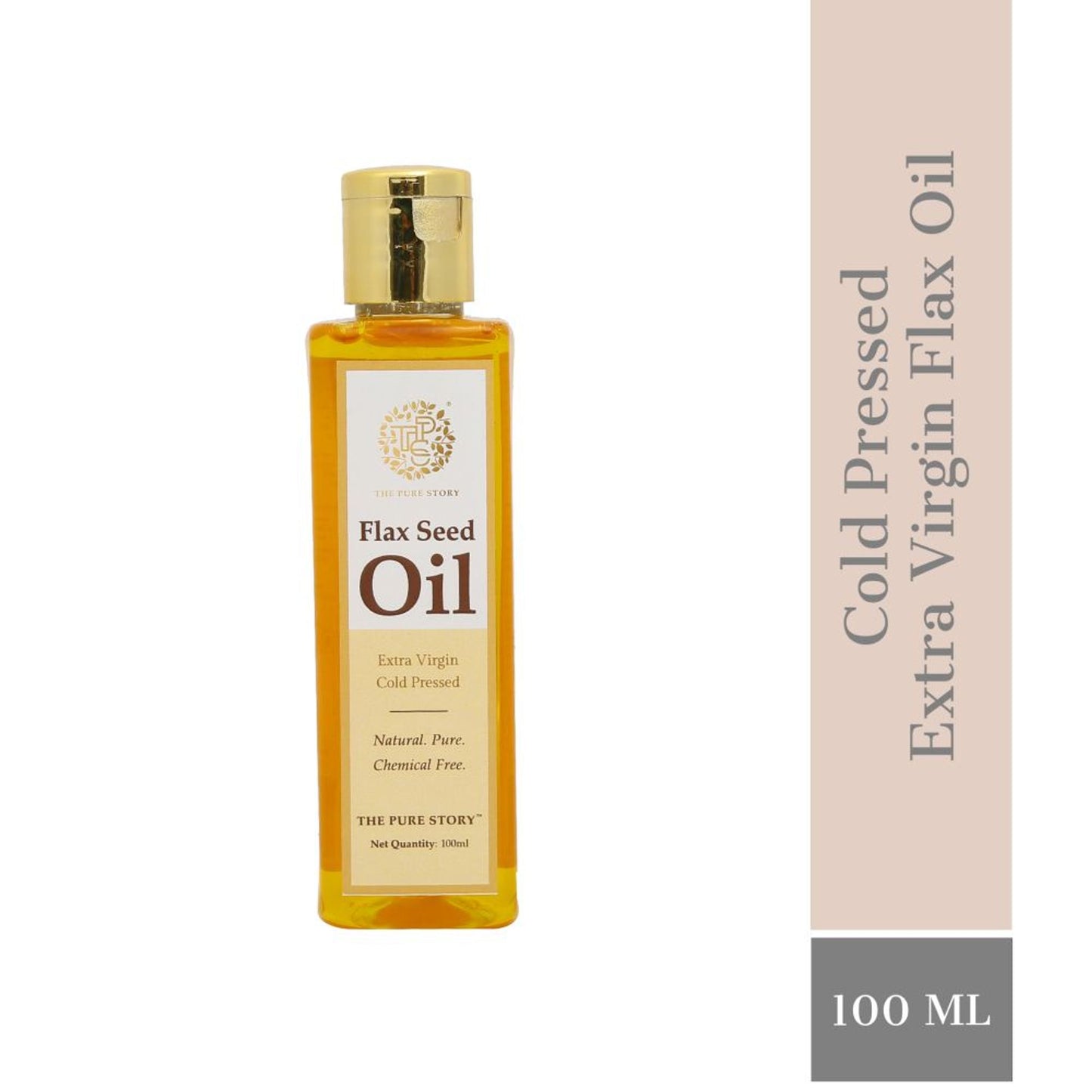 The Pure Story Natural Cold Pressed Flax Seed Oil for Hair & Skin Rich In Omega 3