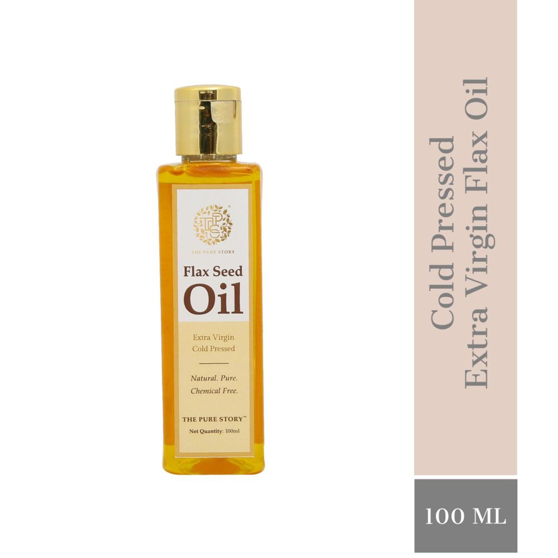 The Pure Story Natural Cold Pressed Flax Seed Oil for Hair & Skin Rich In Omega 3
