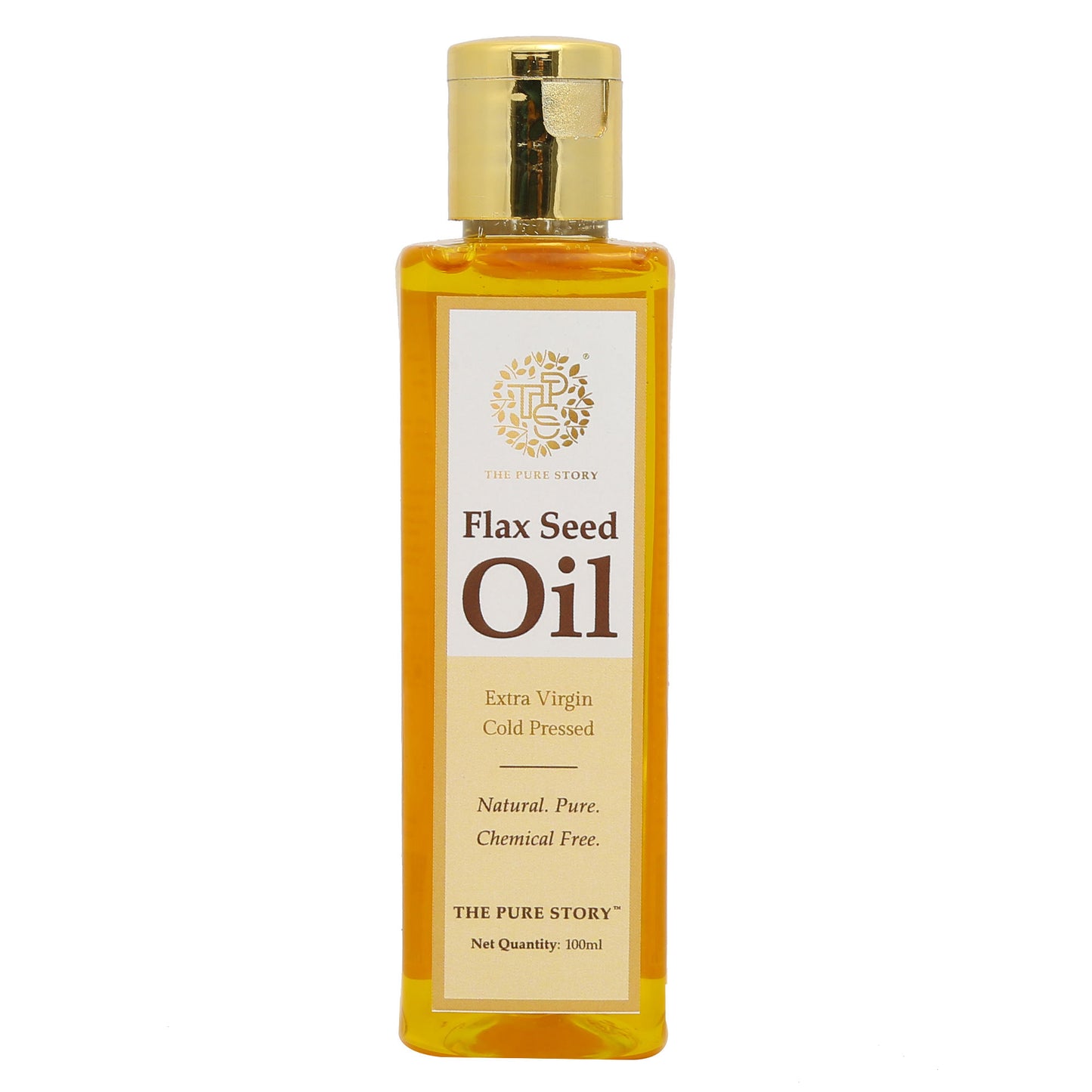 The Pure Story Natural Cold Pressed Flax Seed Oil for Hair & Skin Rich In Omega 3