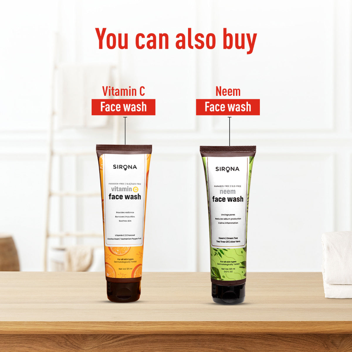 Sirona Natural Exfoliating Face Wash With Apricot & Flaxseed Extracts To Reduce Blemishes & Acne