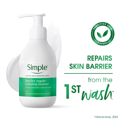 SIMPLE Active Skin Barrier Care, with 11% Ceramide Boosters for Sensitive Skin