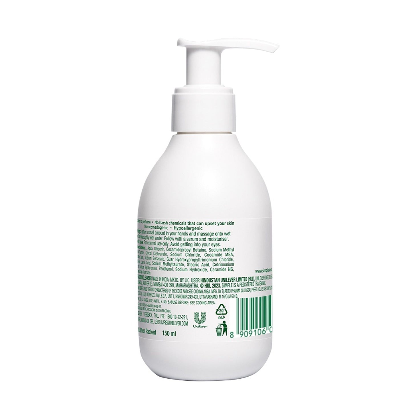 SIMPLE Active Skin Barrier Care, with 11% Ceramide Boosters for Sensitive Skin