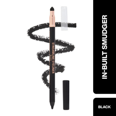 Makeup Revolution Streamline Waterline Eyeliner Pencil-Ultra Creamy Smudge Proof Smokey Looks - Black