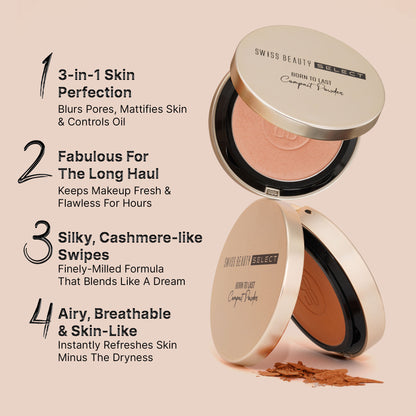 Swiss Beauty Select Born To Last 3-In-1 Skin Perfection Compact With Vitamin E - 4. Bronze Dusk