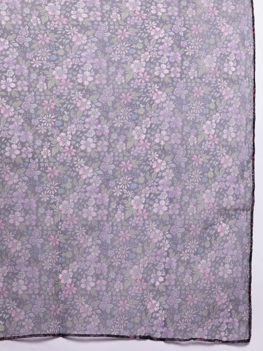 Indyancart IE Women Floral Embroidered Regular Thread Work Kurta with Trousers & With Dupatta