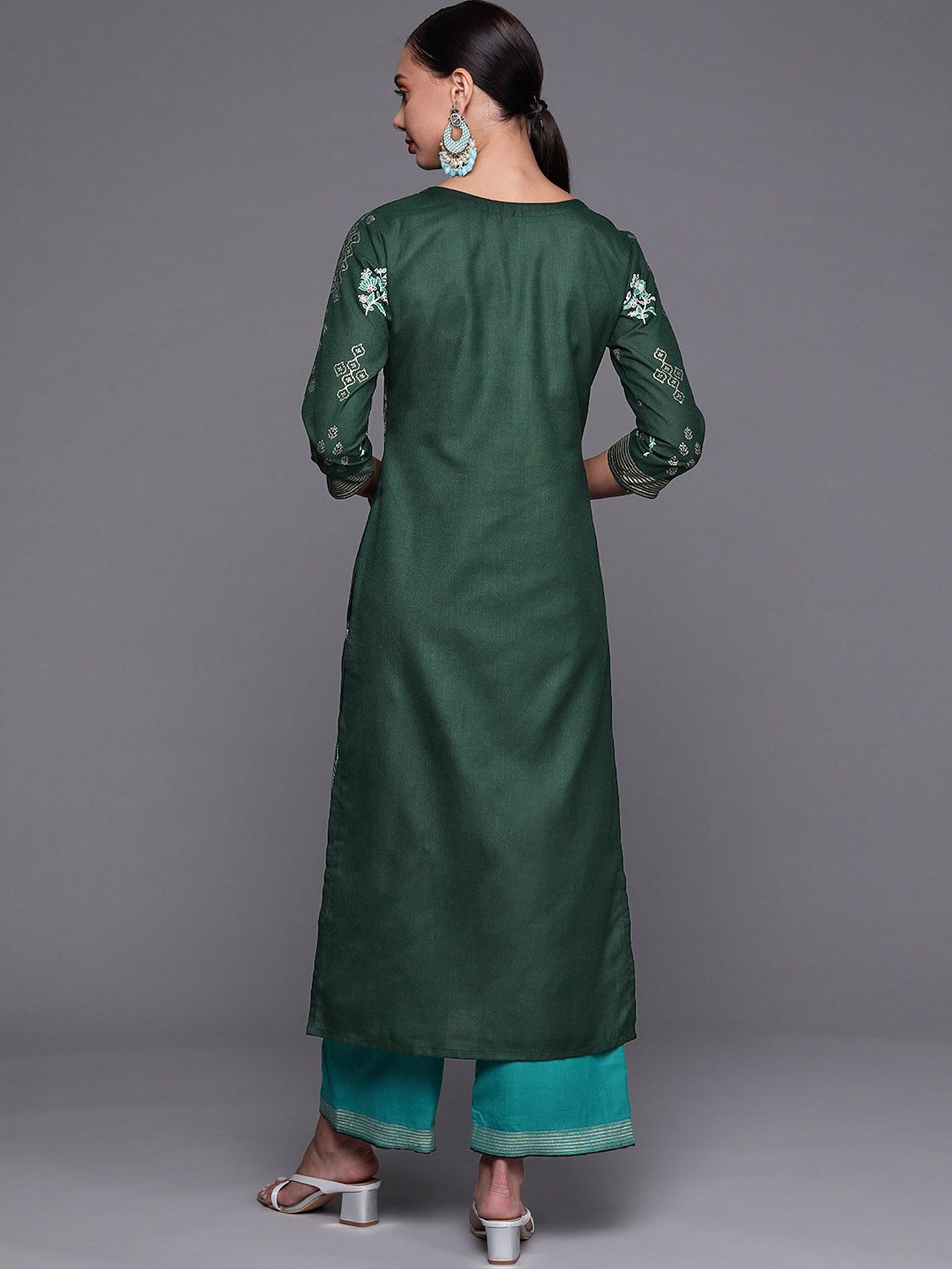 Women Ethnic Motifs Printed Kurta With Palazzos