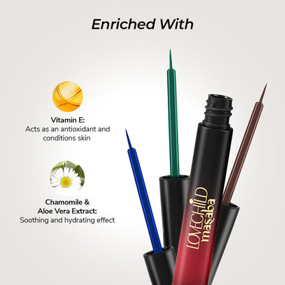 LoveChild Masaba 24 Hr Smudge Proof Liquid Eyeliner - Emerald