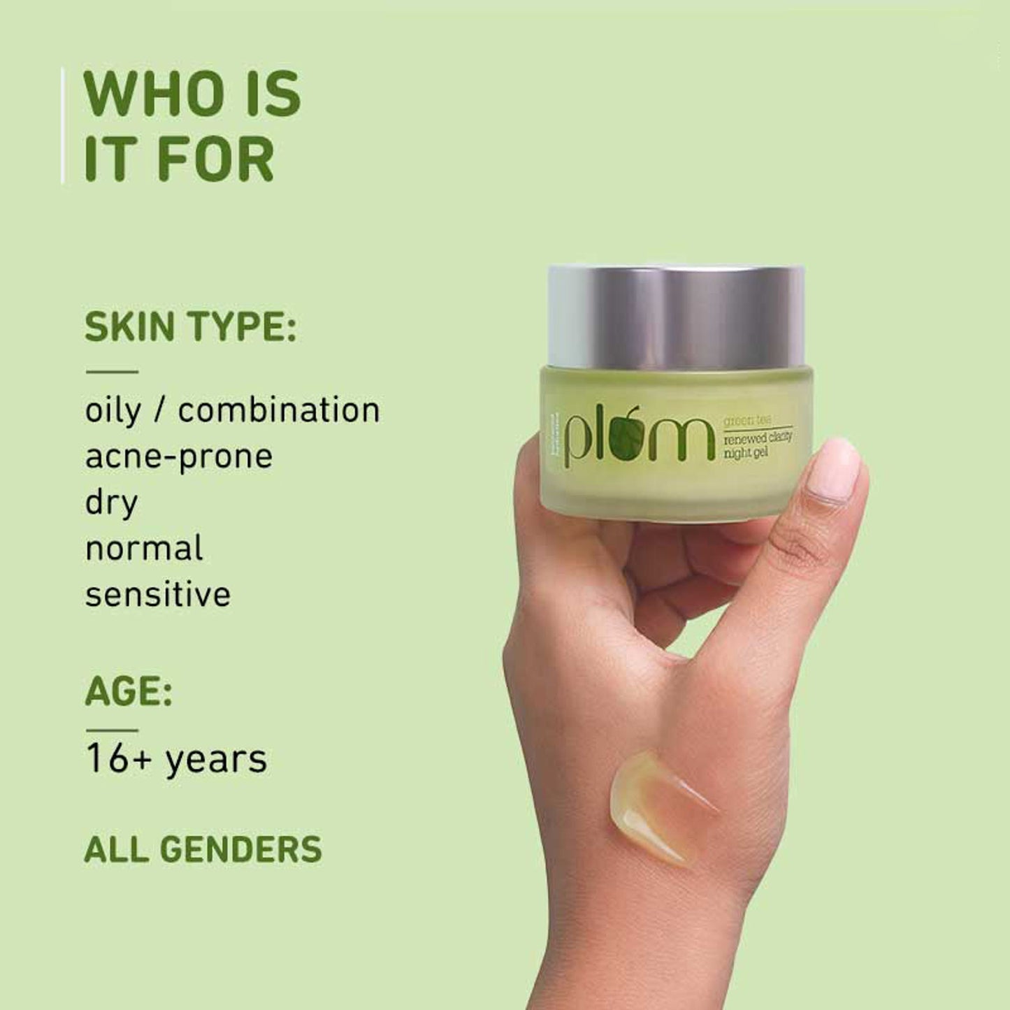 Plum Green Tea Renewed Clarity Night Gel Mini
