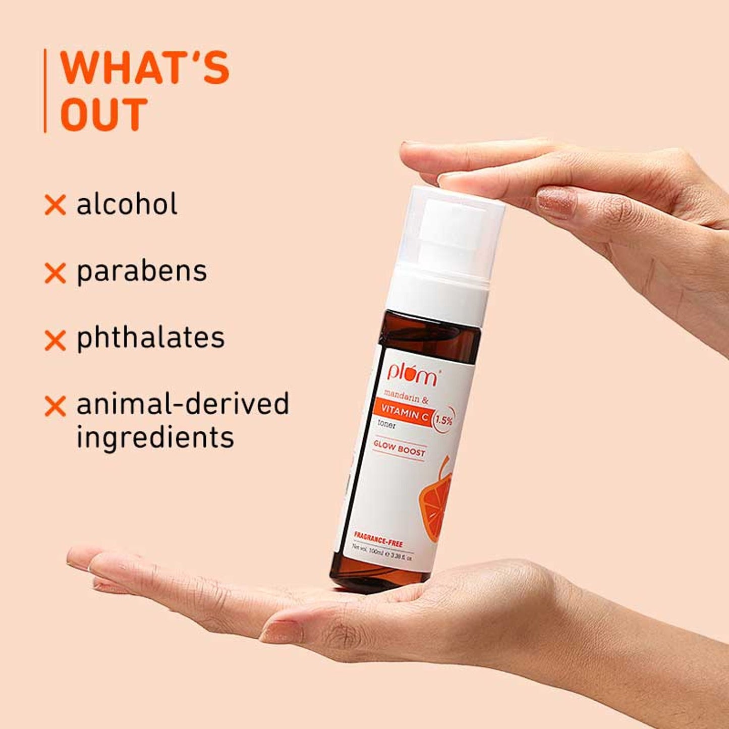 Plum 1.5% Vitamin C Alcohol-Free Spray Toner With Mandarin & Witch Hazel For Glow Boost & Open Pores