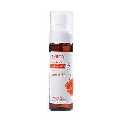 Plum 1.5% Vitamin C Alcohol-Free Spray Toner With Mandarin & Witch Hazel For Glow Boost & Open Pores
