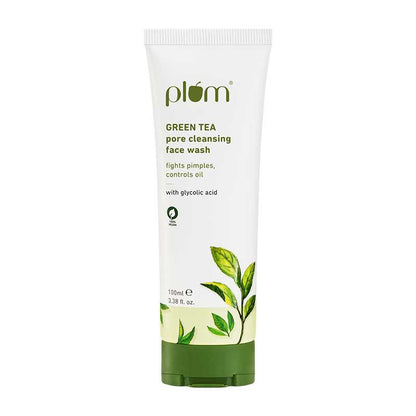 Plum Green Tea Pore Cleansing Face Wash With Glycolic Acid - Fights Acne & Oil For Clear Skin - Indyancart