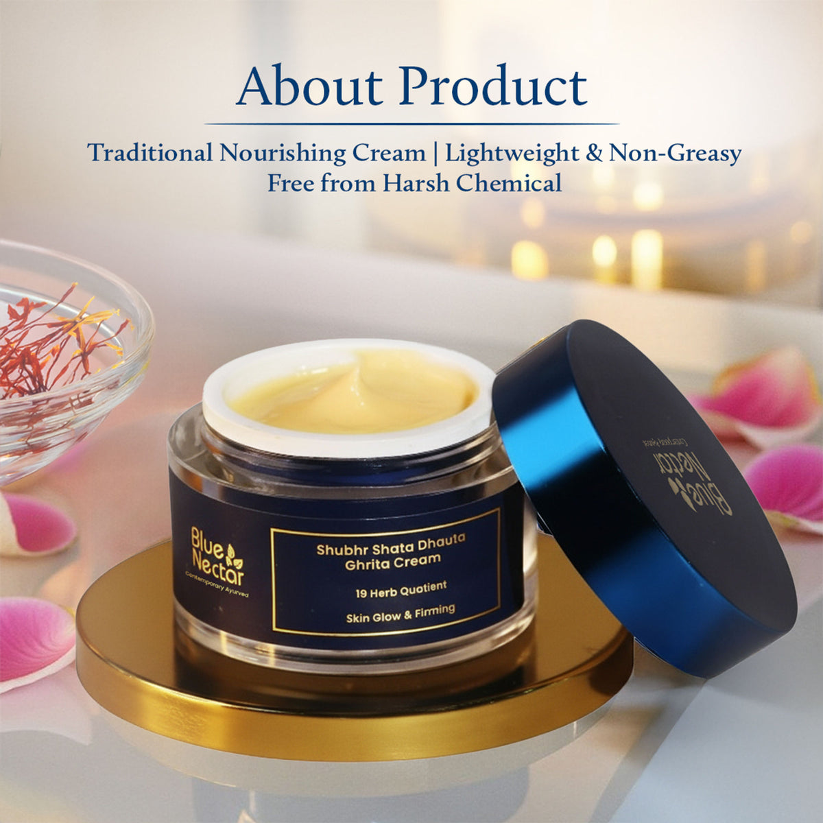 Blue Nectar Shubhr Shata Dhauta Ghrita Face Cream for Women