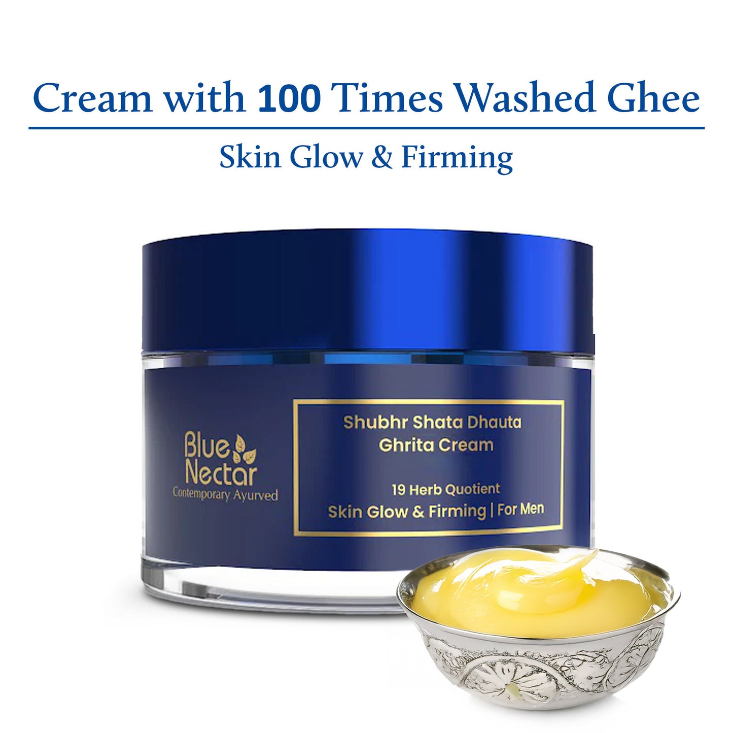 Blue Nectar Shata Dhauta Ghrita Face Cream for Men