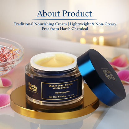 Blue Nectar Shata Dhauta Ghrita Face Cream for Men