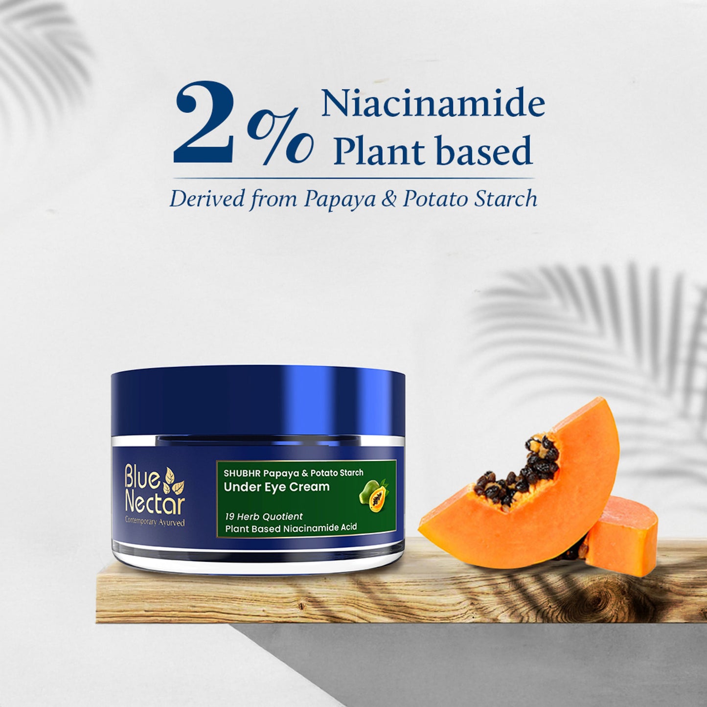 Blue Nectar Under Eye Cream For Dark Circles Natural Niacinamide