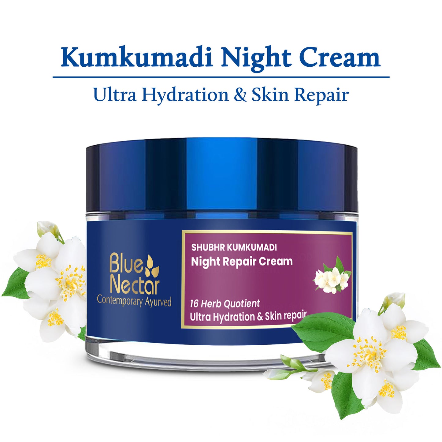 Blue Nectar Night Repair Cream for Ultra Hydration & Skin Repair