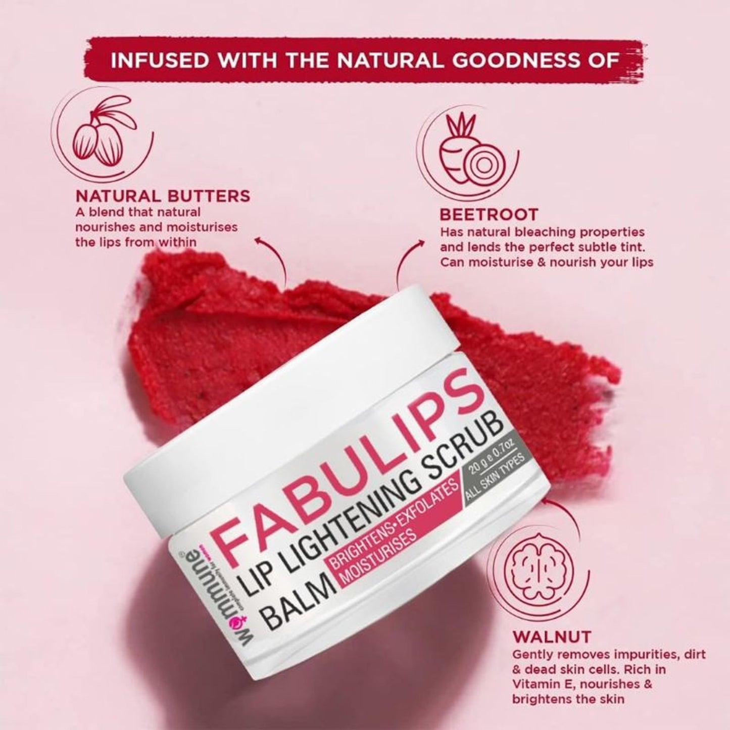 Wommune Lip Lightening Scrub Balm