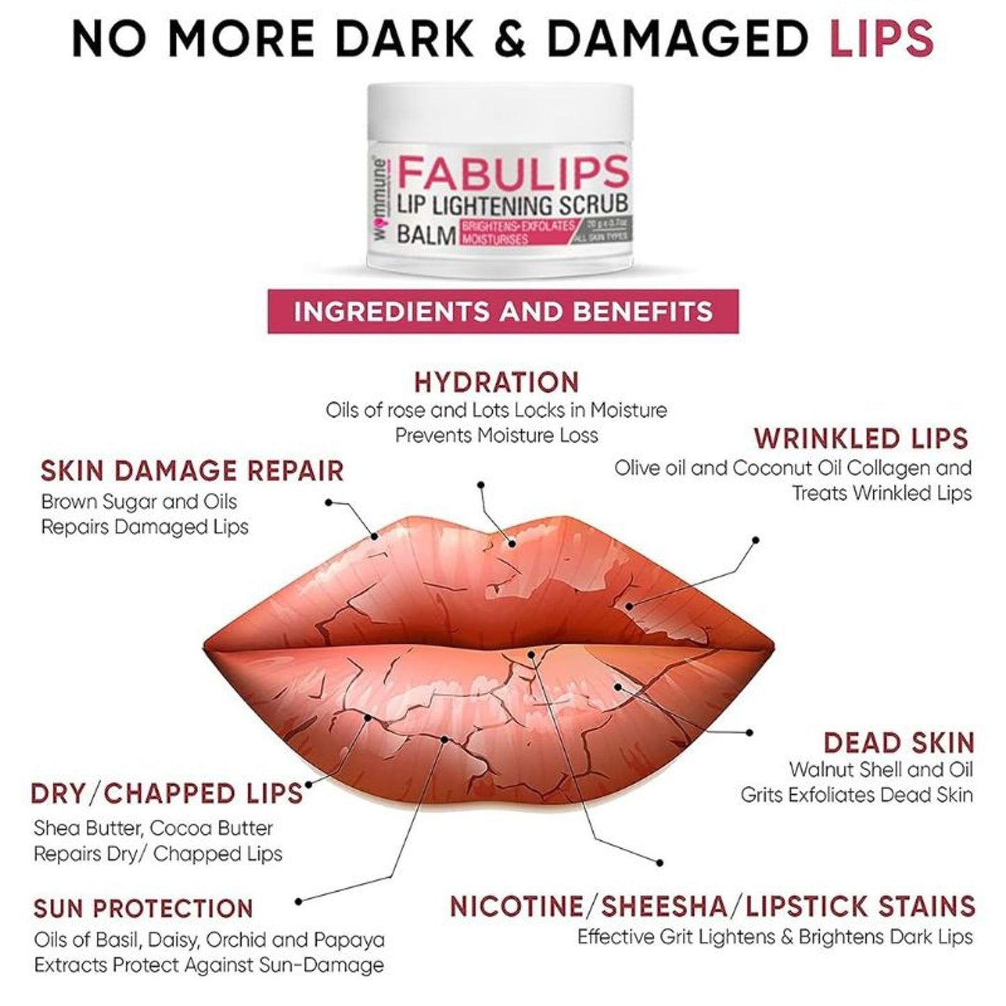 Wommune Lip Lightening Scrub Balm