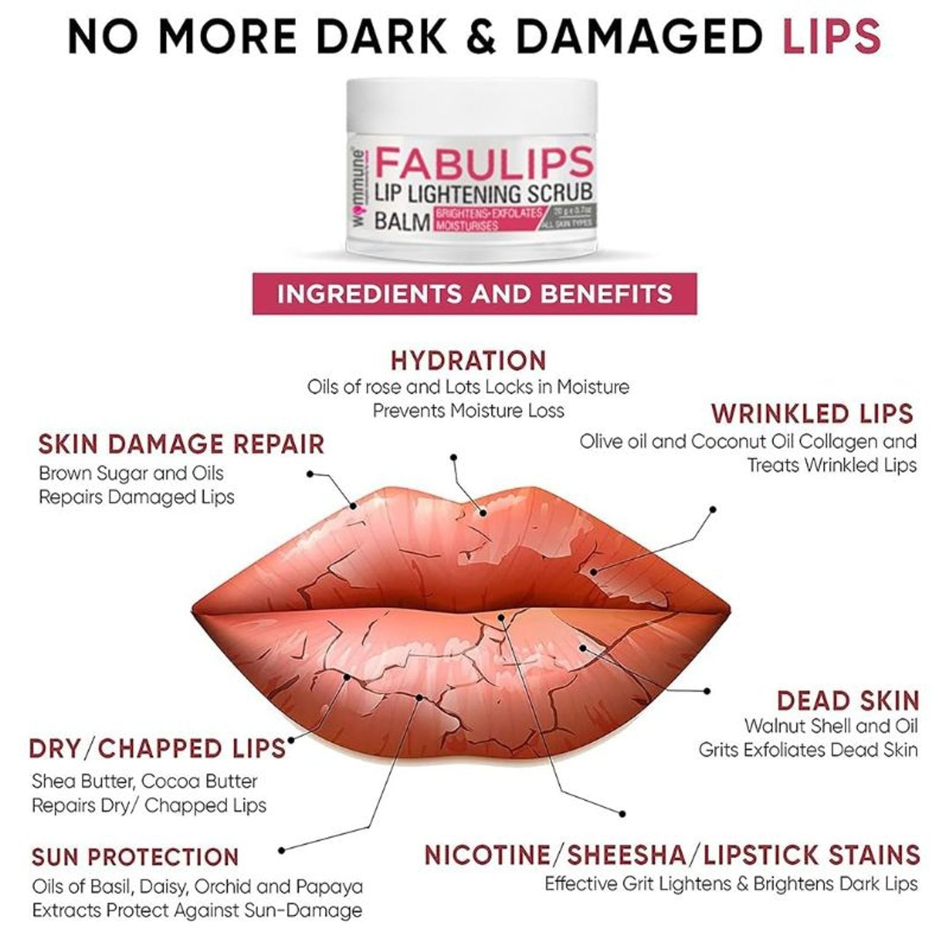 Wommune Lip Lightening Scrub Balm