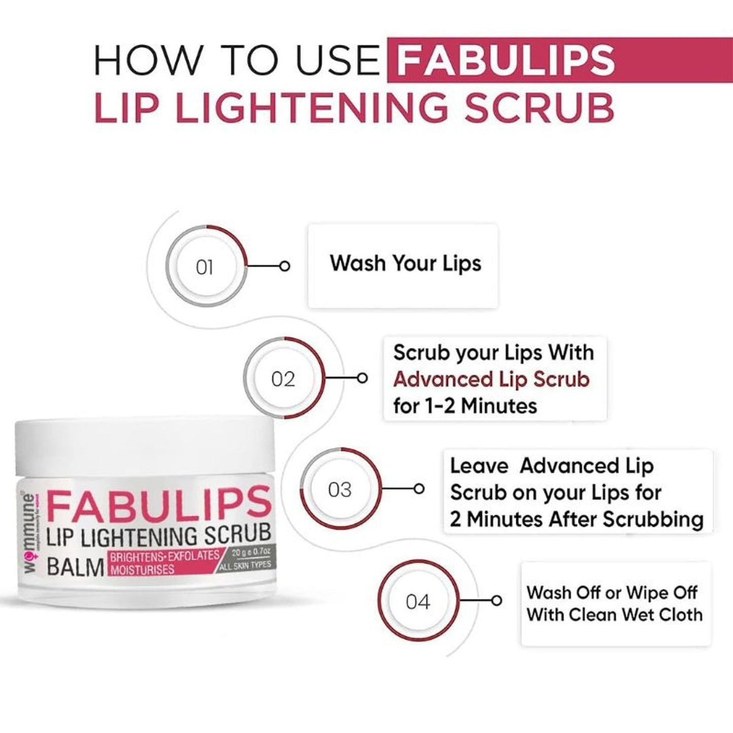 Wommune Lip Lightening Scrub Balm